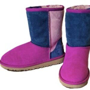 Fuchsia/Pink Patchwork Big Kids 3/Womans 5.5 Ugg Boots
